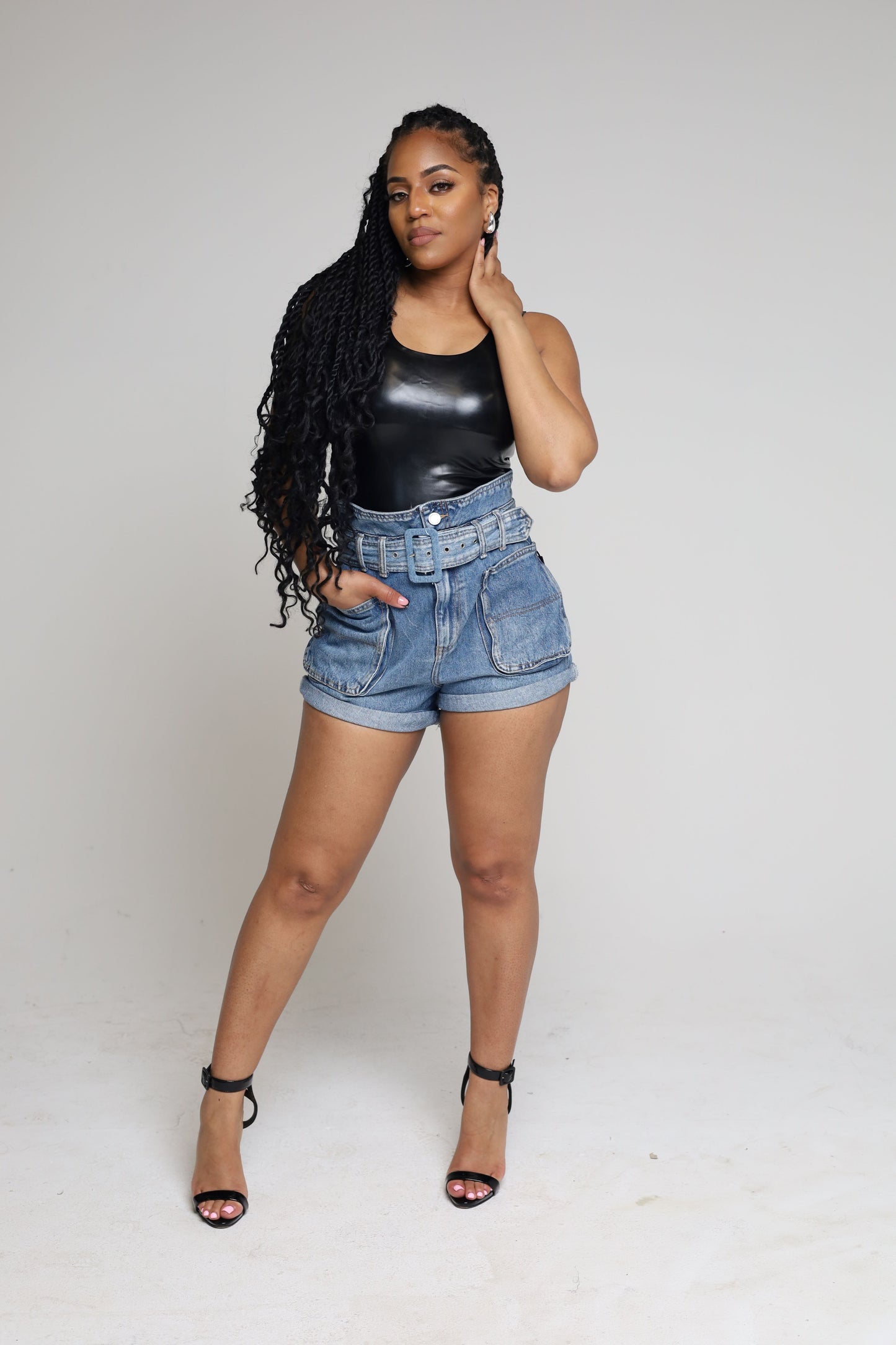 Vegan Leather Shapewear Tank