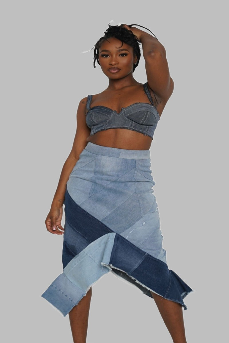 Bralette vintage de mezclilla