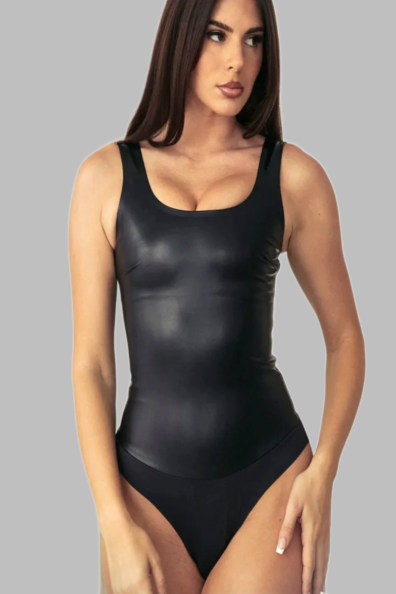 Vegan Leather Shapewear Tank
