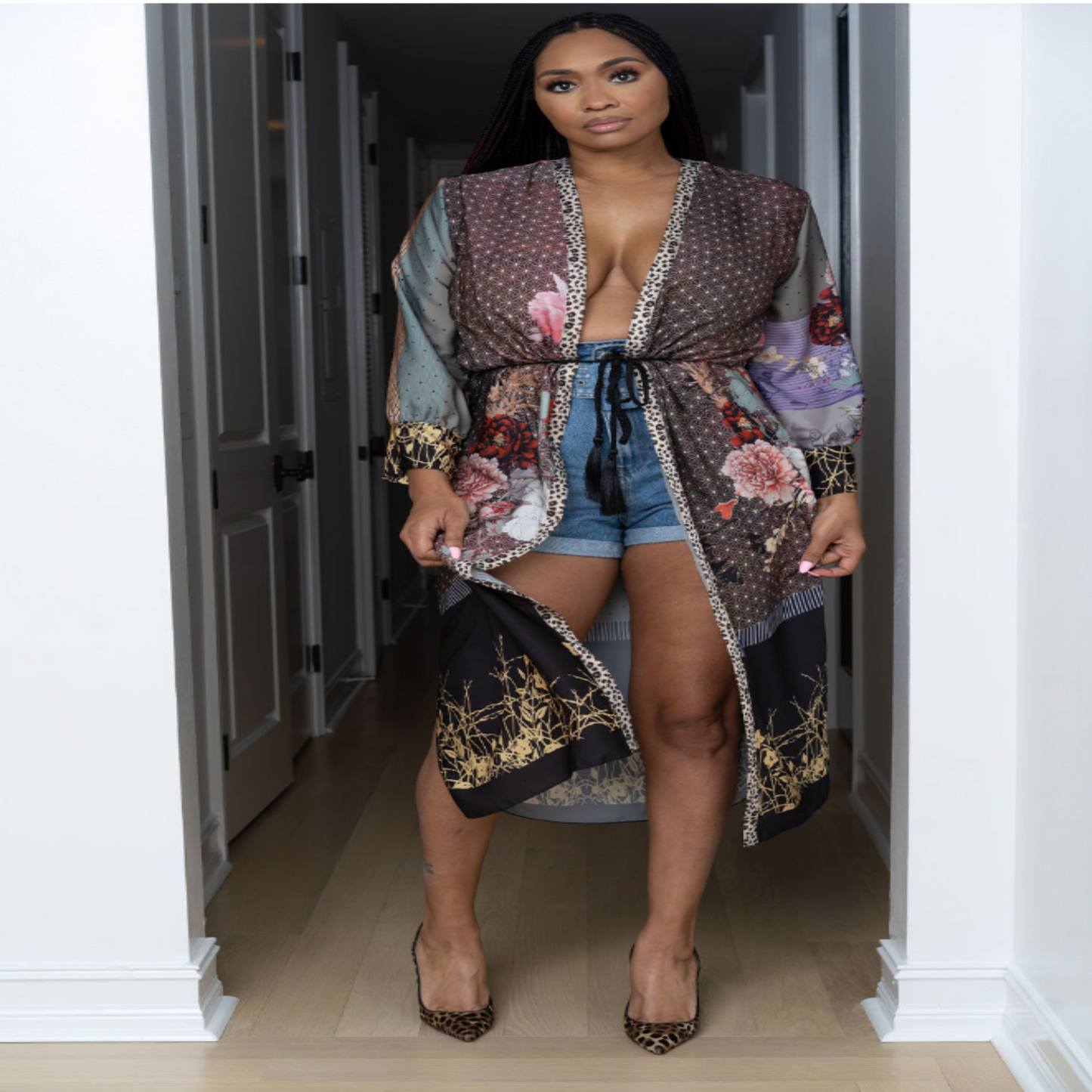 Floral Cupra Kimono