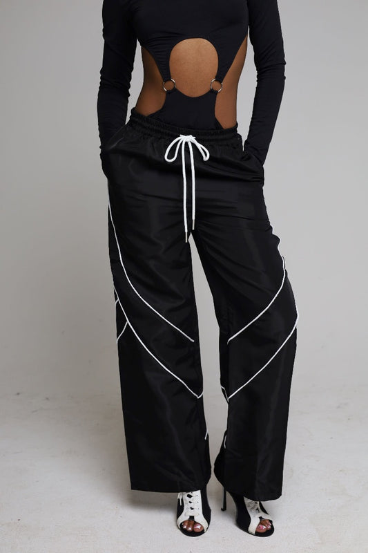 Courtney Contrast Pipe Loose Jogging Pants